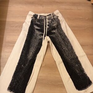 MM6 Maison Martin Margiela Two-Tone Flare Jeans